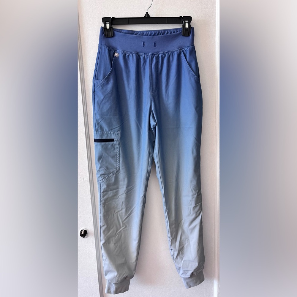 FIGS Zamora FreeX Jogger Pants Women's Size XS Ombre Blue (missing drawstring)